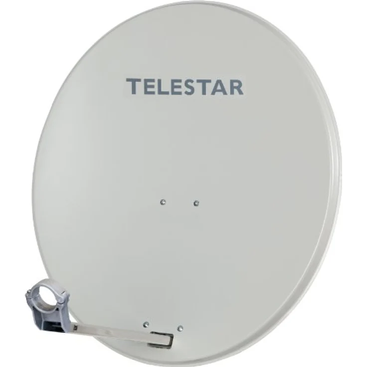 Telestar Digirapid 80 SAT-Spiegel (80 cm Aluminium-Spiegel, vormontierte Masthalterung, 40mm LNB-Halterung) lichtgrau – Bild 1