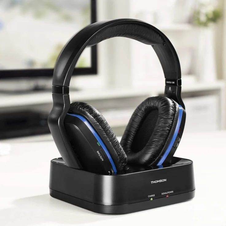 Thomson Funk Kopfhörer mit Ladestation Over-Ear-Kopfhörer, schwarz – Bild 5