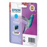 Epson Original T0802 Tinte Kolibri (Stylus Photo R265 R360 R285 RX585 RX685 PX700W P50 PX650 PX810FW PX710W PX820FWD PX720WD PX660 PX830FWD PX730WD RX560) cyan