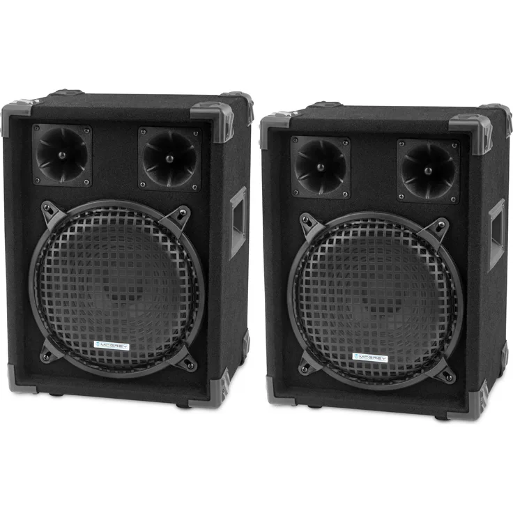 McGrey DJ-1022 Partykeller/DJ-Box Paar 2 x 400W
