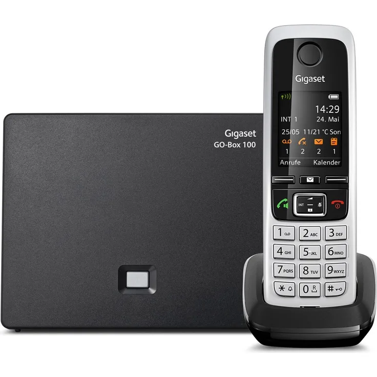 Gigaset C430A GO - Schnurlostelefon mit Anrufbeantworter - Analog und IP-Telefon, Fritzbox kompatibel - Mobilteil mit brilliantem Farbdisplay - DECT-Telefon für Router, schwarz