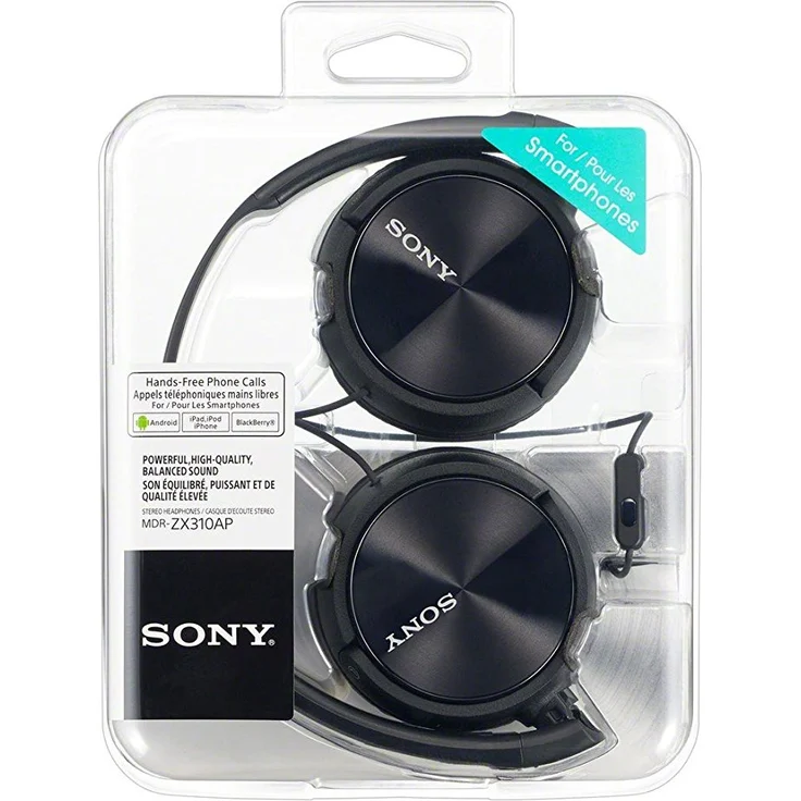 Sony MDR-ZX310AP On-Ear-Kopfhörer mit Mikrofon, schwarz – Bild 6