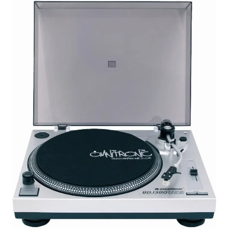 Omnitronic BD-1380 USB-Plattenspieler silber | Riemengetriebener DJ-Plattenspieler mit USB-Schnittstelle und Recording-Software | Integrierter USB-Port und Phono-Vorverstärker