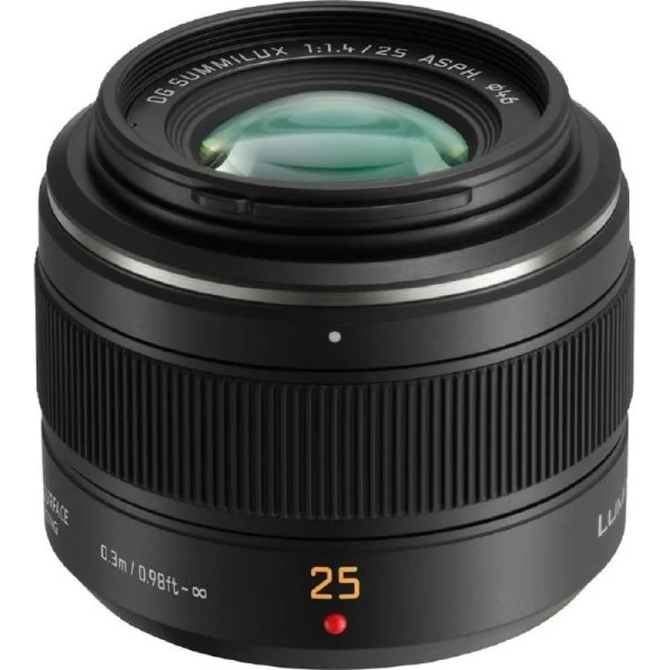 Panasonic H-X025E LEICA DG SUMMILUX 25 mm F1.4 ASPH. Objektiv (Festbrennweiten Objektiv, Bildwinkel 47°, Filtergröße 46 mm) schwarz – Bild 1