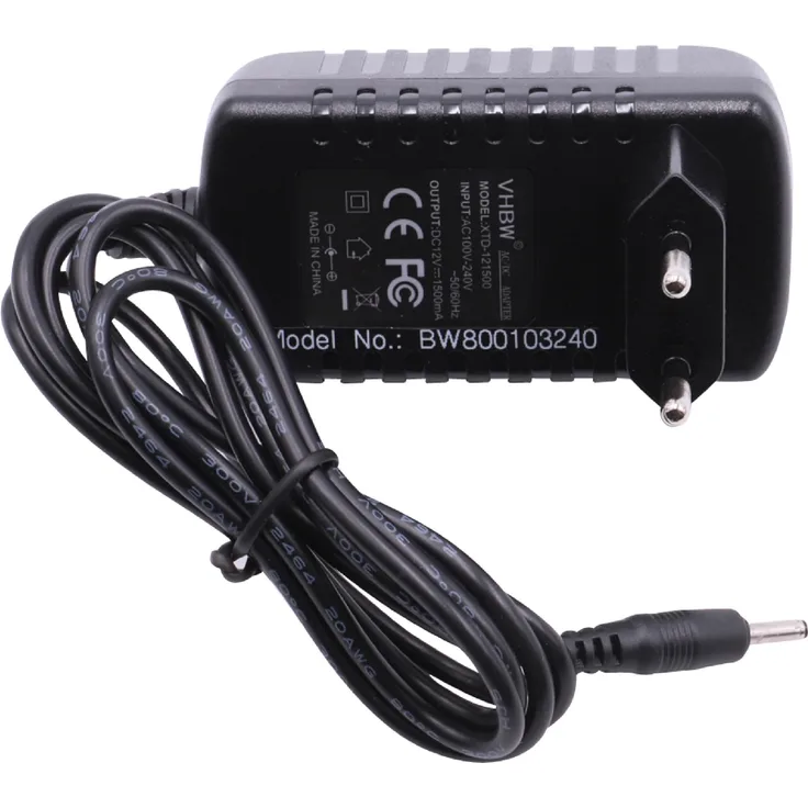vhbw 220V Netzteil Ladegerät Ladekabel 18W (12V-1.5A) mit Rundstecker passend für Tablet, Netbook, Pad Packard Bell Liberty Tab G100 & Acer Iconia Tab