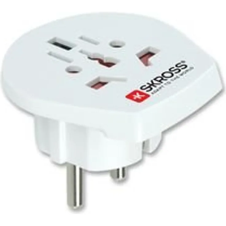 SKROSS Country Adapter World to Europe: Reiseadapter für Reisen in Länder, die den Schuko-Standard verwenden