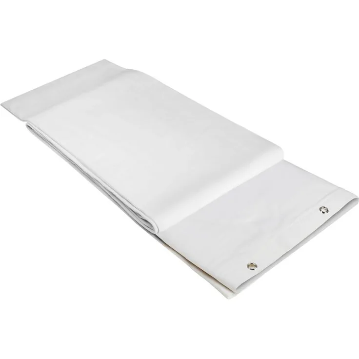 Adam Hall Accessories 0151 X 34 WH - Dekomolton B1 mit brünierten Ösen, gesäumt, 3 x 4 m, weiß