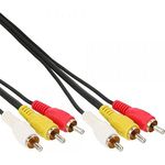 InLine AV-Kabel (3X Cinch Stecker auf Stecker, 1m)
