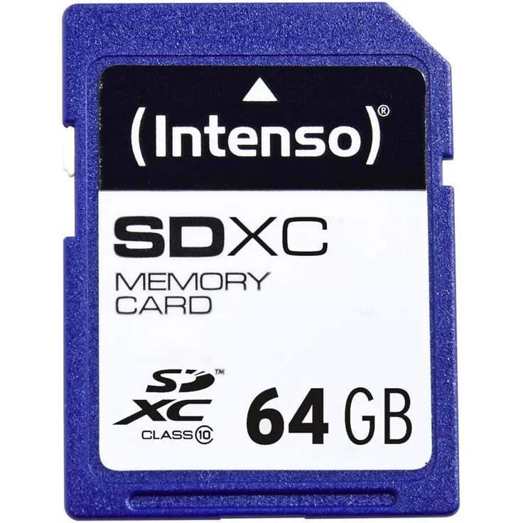 Intenso SDXC 64GB Class 10 Speicherkarte blau – Bild 1