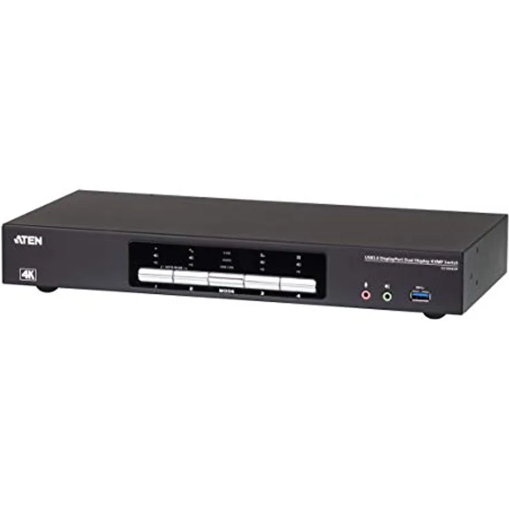 Aten CS1944DP 4-Port USB 3.0 KVM-Switch, 4K DP Schwarz
