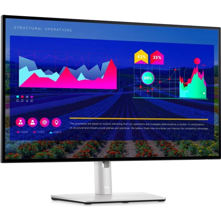 DELL U2722D - 27 Zoll, Quad HD (2560 x 1440), IPS-Panel, 60Hz, 8ms, 350cd/m² (DELL-U2722D) – Bild 2