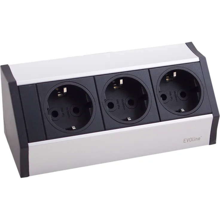 Schulte 936.00.013 EVOline V-Dock, Endkappen schwarz, inkl. Halteprofil 100 mm
