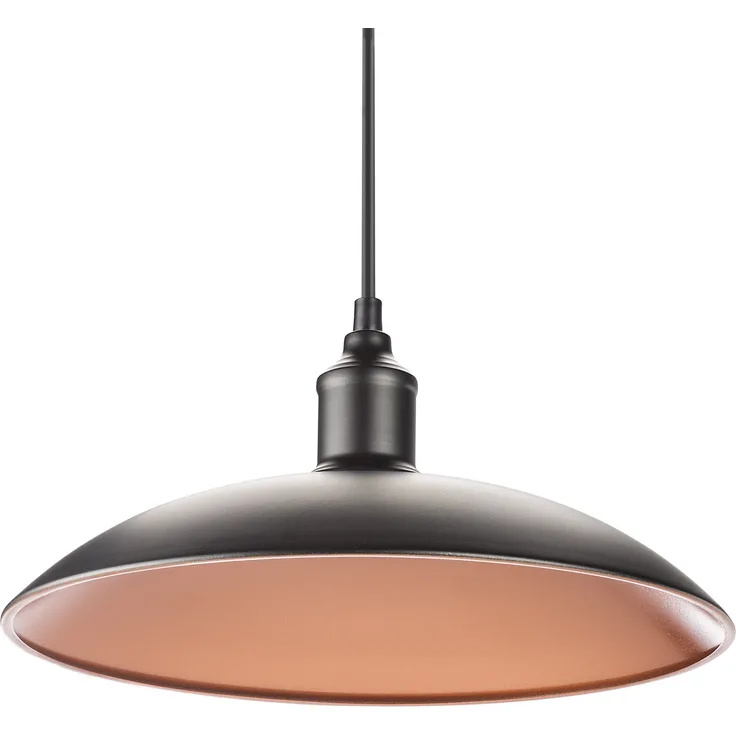 Smartwares Hängelampe-Industrielampe, Metall, schwarz-bronze, E27-Fassung, 32cm Durchmesser, Aluminium, E27, 60 W, 32 x 32 x 8 cm