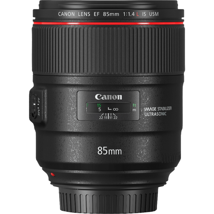 Canon Porträtobjektiv EF 85mm F1.4L IS USM für EOS (Festbrennweite, 77mm Filtergewinde, Autofokus, Bildstabilisator) schwarz