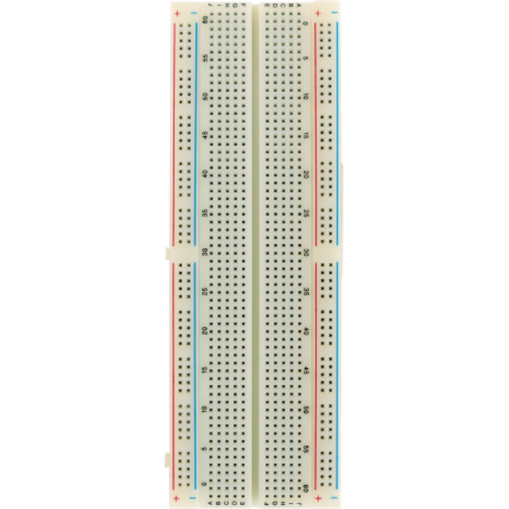 Experimentier-Board, 200-630 Kontakte, erweiterbar, 165x54x9mm, weiß