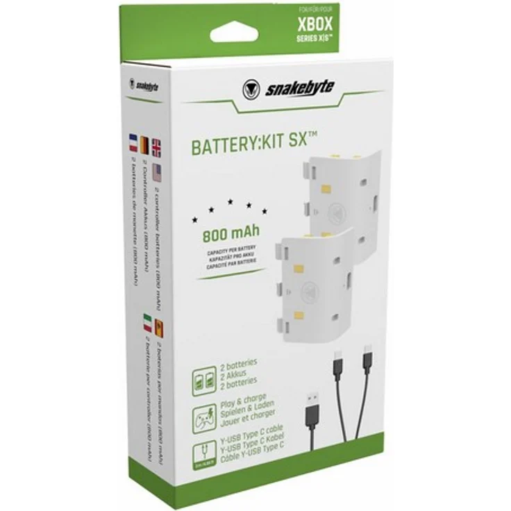 Snakebyte BATTERY:KIT SX, 2 AKKUS für XBOX Series X, weiß – Bild 1
