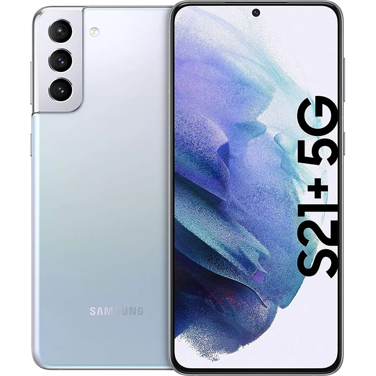 Samsung Galaxy S21 Plus 5G Smartphone 17,02cm (6,7 Zoll) AMOLED-Display, 128GB interner Speicher, 8GB RAM, Dual-SIM, Phantom Silver – Bild 1