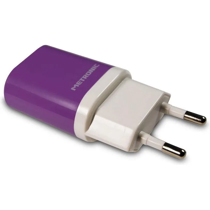 METRONIC 471091 Stromversorgung/Ladegerät 2 x USB Sektor weiß