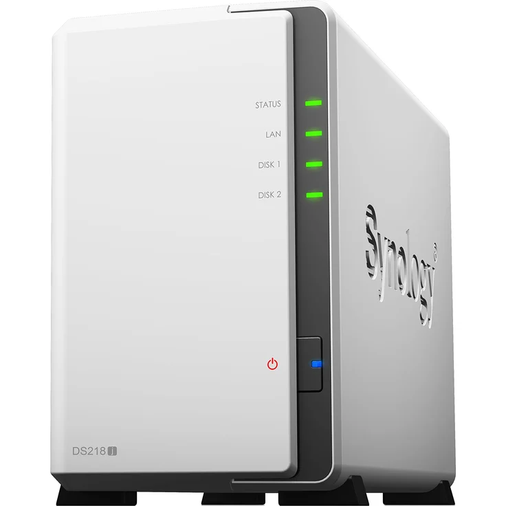 Synology DS218J-8TB-RED 8TB (2x 4TB WD Rot) 2 Bay Desktop NAS-Einheit – Bild 1