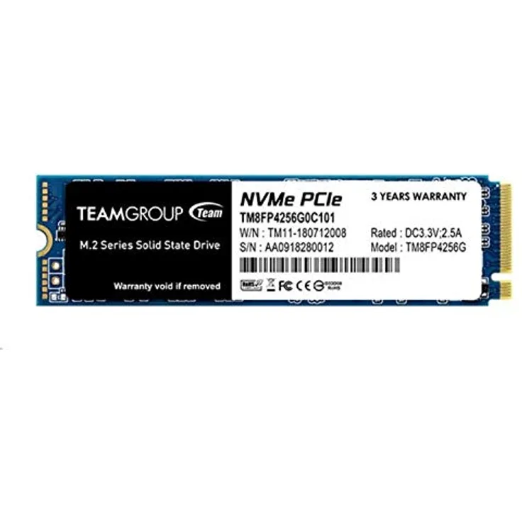 Team Group MP34 - Solid-State-Disk - 256 GB - intern - M.2 2280 - PCI Express 3.0 x4 (NVMe) (TM8FP4256G0C101)