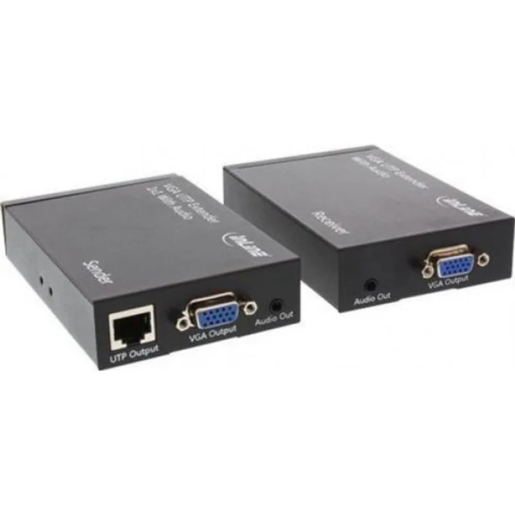 InLine 65012 VGA Extender-Verlängerung über UTP, mit Audio, bis 300m