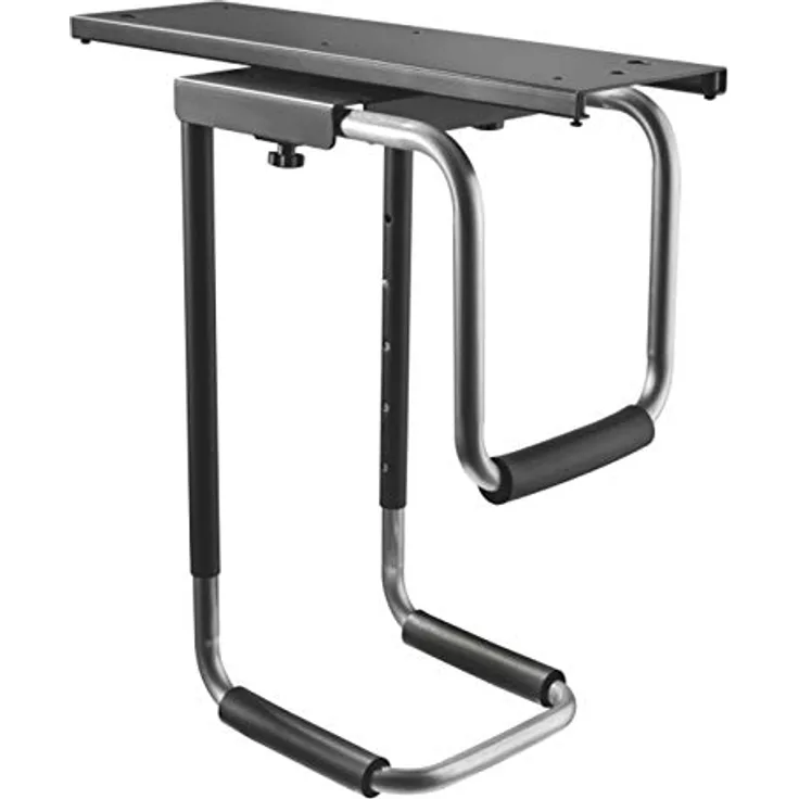 VALUE PC-Halter ausziehbar, drehbar, Stabiler Computer-Halter zur Untertischmontage für mehr Platz auf Ihrem Arbeitstisch, verstellbar in Höhe und Breite