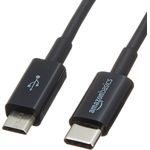 AmazonBasics - Verbindungskabel, USB Typ C auf Micro-USB Typ B, USB 2.0, 0,9 m, Schwarz - Preisvergleich