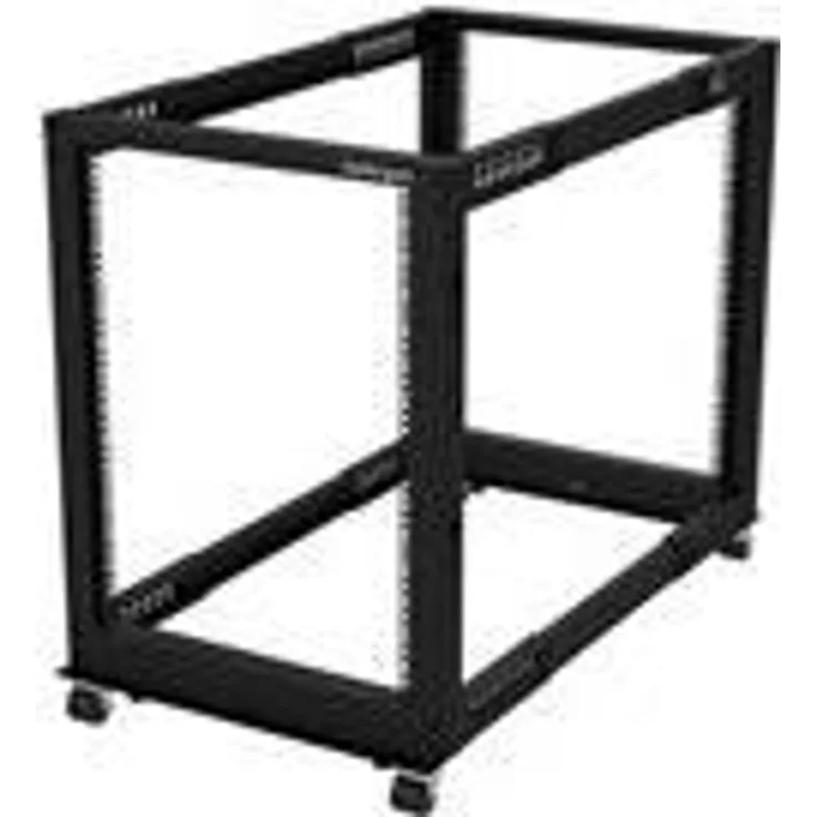 STARTECH.COM 4POSTRACK15U 19-Zoll Serverschrank (15HE, Laborgestell, Tiefenverstellbar 56 bis 102 cm, Tragfähigkeit 544 kg)