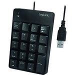LogiLink ID0184 Numerische Zusatztastatur mit USB-Anschluss mit LED-Aktivitätsanzeige Schwarz