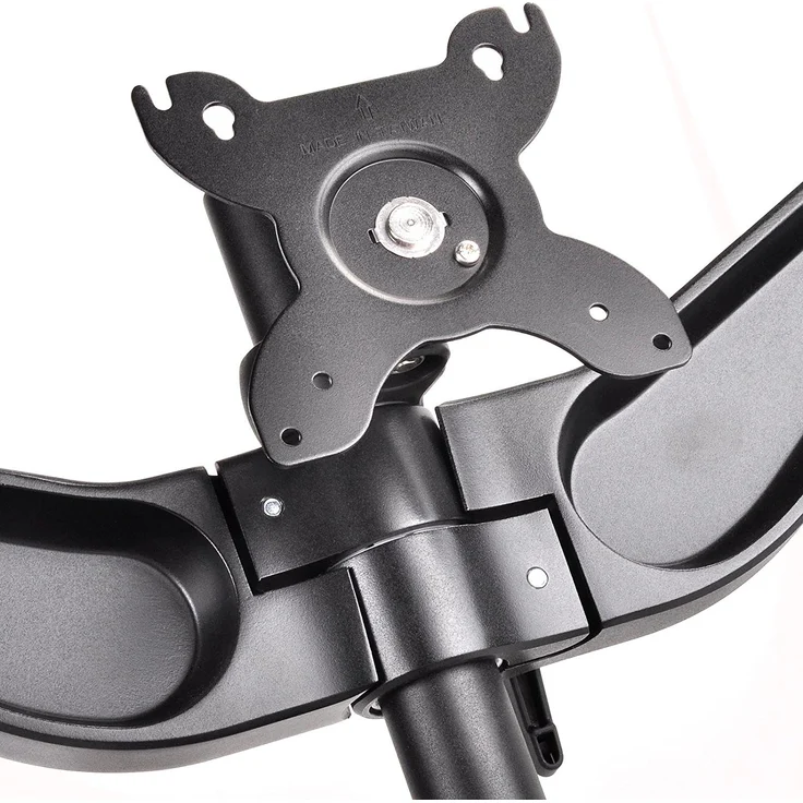 SilverStone SST-ARM31BS - Triple-LCD-/LED Monitorständer für 3 Monitore mit max. 24'', Montage der Monitore vertikal, Monitore 360° drehbar sowie ±15° schwenk- und kippbar, Maximale Montagelochabstände VESA MIS-D 75x75-100x100, schwarz – Bild 6