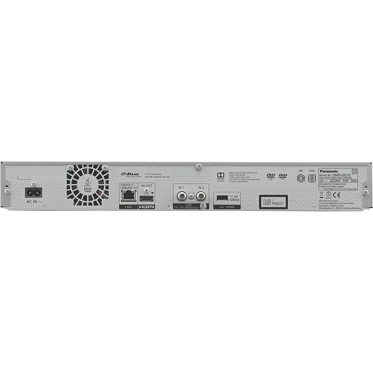 Panasonic DMR-UBS70EGS Ultra HD Blu-ray Recorder (500GB HDD, 4K Blu-ray Disc, 4K VoD, UHD TV Empfang, 2x DVB-S2, silber) – Bild 4