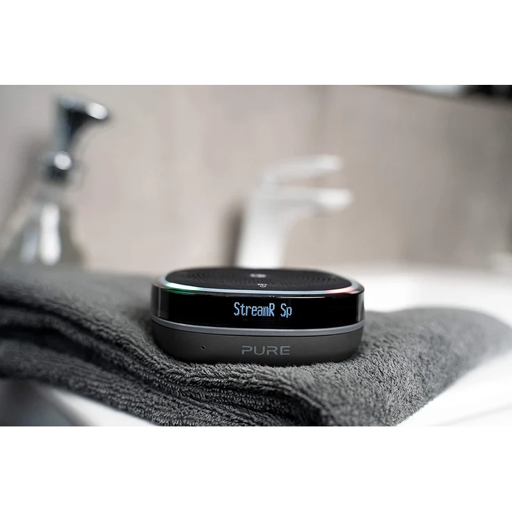 Pure StreamR Splash Outdoor Bluetooth-Lautsprecher mit Mikrofon, Digitalradio, Radio, DSP, Display, Lichteffekt, wasserdicht, anthrazit – Bild 8