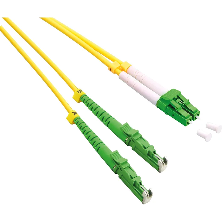 ROLINE LWL-Kabel Duplex 9-125µm, LSH-LC, APC Schliff, LSOH, gelb, 1,0 m
