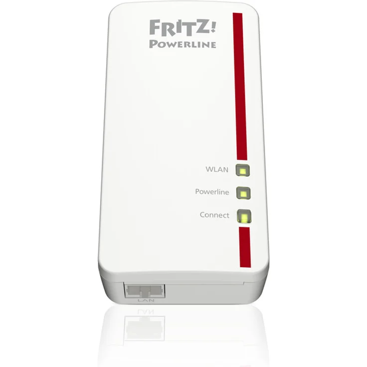 AVM Fritz Powerline 1260E Single-Adapter (1.200 MBit-s, WLAN-Access Point, ideal für Media-Streaming oder NAS-Anbindungen, deutschsprachige Version) weiß – Bild 2