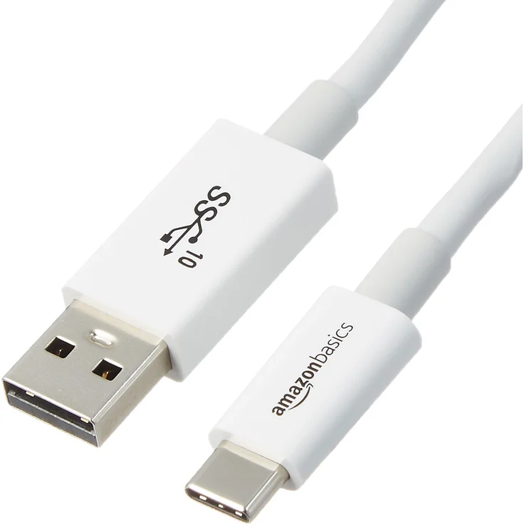 AmazonBasics - USB C Kabel auf USB Typ A, USB 3.1, 2. Generation, 0,9 m, Weiß - Preisvergleich – Bild 1