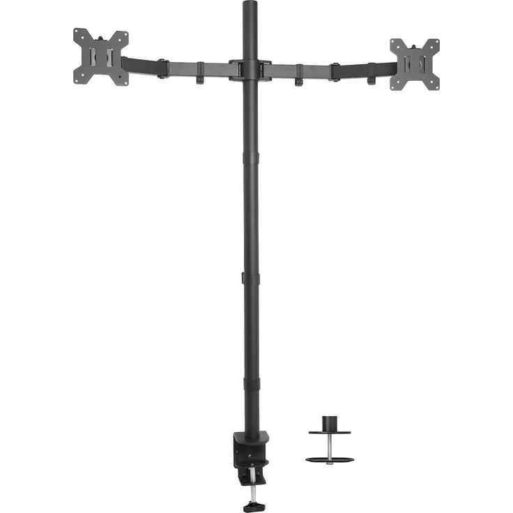 VIVO Dual-Monitor aufstehen Tischhalterung extra hohe 39'' Polt/voll verstellbare Ständer für bis zu 27'' Bildschirme (Stand-V012)