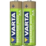 Varta Endless Akku, wiederaufladbar bis zu 2100 Aufladungen, geringe Selbstentladung, Ready-To-Use vorgeladener AA Mignon Ni-MH Akku, 2er Pack, 1900mAh, wiederaufladbar ohne Memory Effekt