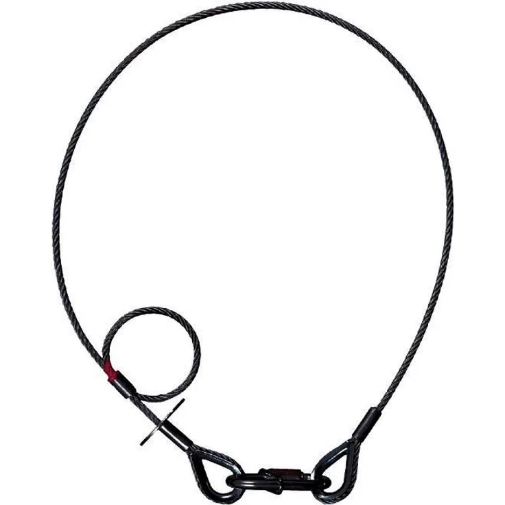 Adam Hall Accessories S 58062 SKB - Saveking® Sicherungsseil 5 mm , 0,6 m, beidseitig Kausche, schwarz