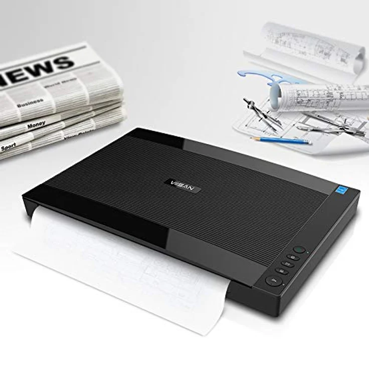Home Office-Viisan VF 3240, Flachbettscanner DIN-A3. Max. Auflösung 2400x2400 DPI. inkl. ViiScan Software für Bildbearbeitung und OCR Texterkennung. Kompatibel mit Windows. Treiber für Mac Software. – Bild 1