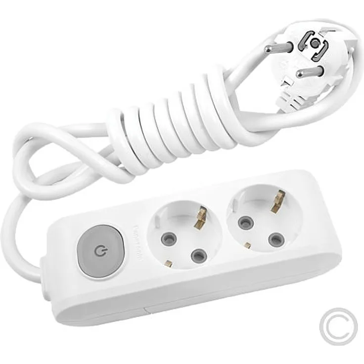 Panasonic 2-fa. Steckdosenleiste 1,5m weiß m.Scha. WLTA04212WH-EU1