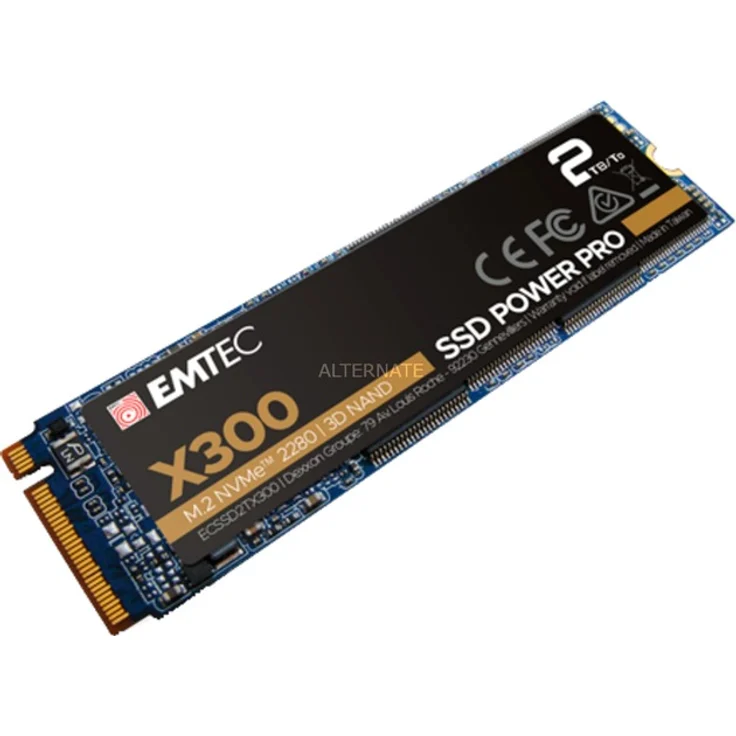 Emtec X300 M.2 SSD Power Pro 2 TB, M.2 2280, NVMe PCIe Gen 3.0 x4 – Bild 1