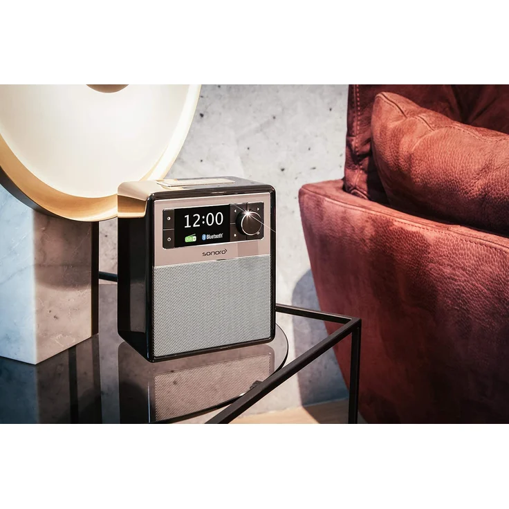 Sonoro EASY Tragbares Radio mit Bluetooth, Beleuchtung, LCD-Display, schwarz – Bild 4