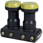 HUMAX Digital Monoblock Quad LNB 248s Astra, Hotbird, Eutelsat inkl. Wetterschutzgehäuse für 4-Receiver-2-Satelliten Full HD, 3D, UHD, 4k, HDTV