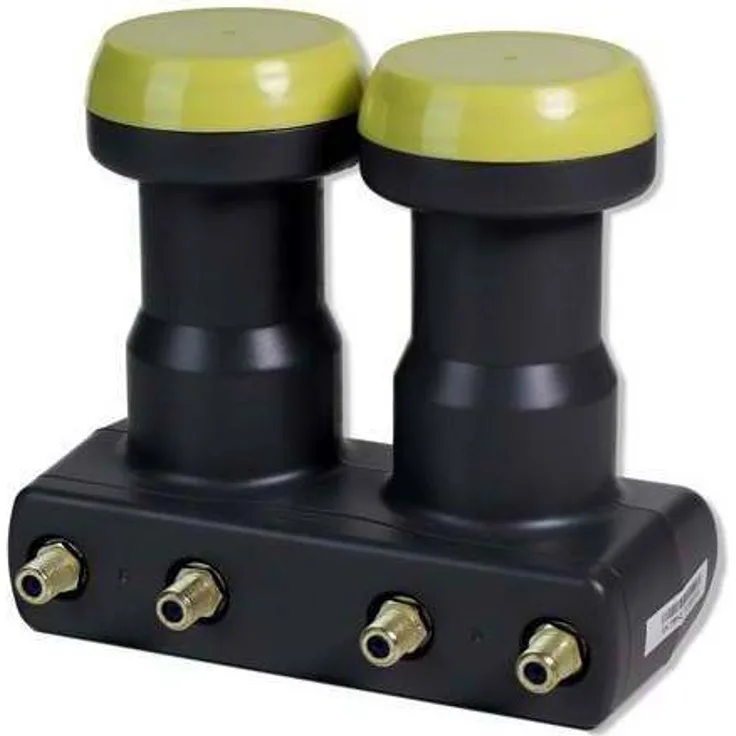 HUMAX Digital Monoblock Quad LNB 248s Astra, Hotbird, Eutelsat inkl. Wetterschutzgehäuse für 4-Receiver-2-Satelliten Full HD, 3D, UHD, 4k, HDTV