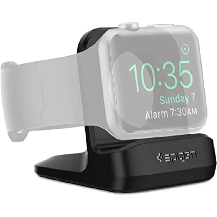 Spigen S350 Entwickelt für Apple Watch Ladestation Ständer für alle Serien 44mm - 42mm - 40mm - 38mm - Schwarz