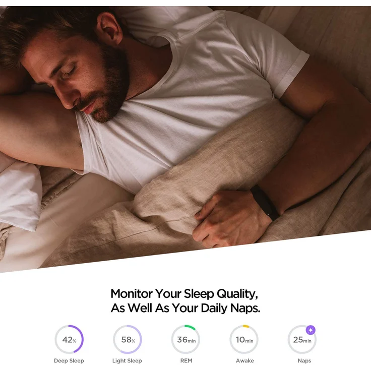 Amazfit Band 5 Fitness-Tracker Unisex, 18,5mm x 47,2mm, Kunststoffarmband, Midnight Black – Bild 8