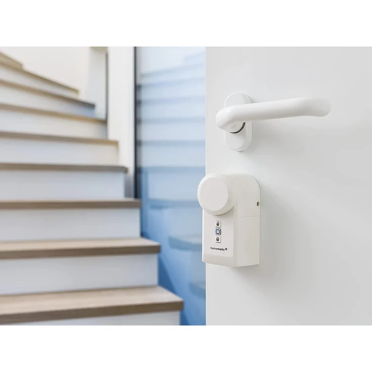 Homematic IP Smart Home Türschlossantrieb HmIP-DLD, Elektronisches Türschloss – öffnet, schließt und verriegelt die Tür per App, Amazon Alexa und Google Assistant (154952A0) – Bild 8