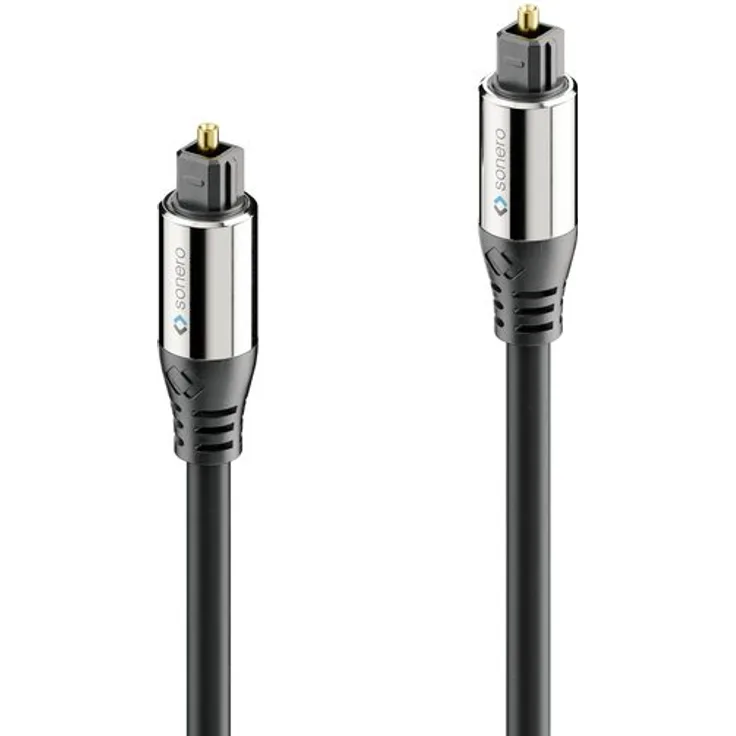 sonero Premium optisches Toslink Kabel, 10,0m, vergoldete Kontakte, schwarz