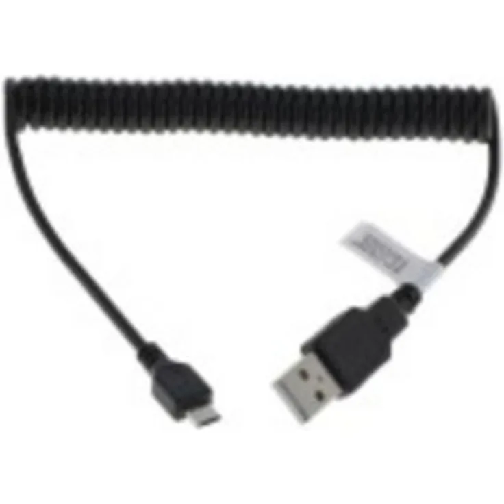 OTB Datenkabel Micro-USB - Spiralkabel - schwarz 
