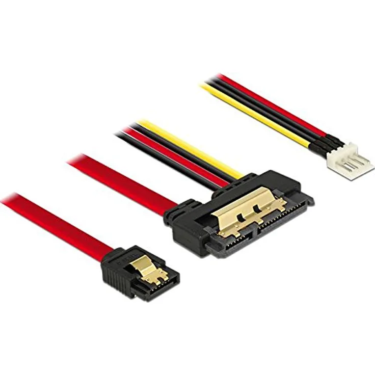 DeLOCK - SATA-Kabel - Serial ATA 150/300/600 - SATA Combo (R) bis 4-Pin-Mini-Stromversorgungsstecker, SATA - 30cm - eingerastet (85232)